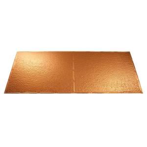 Fasade Border Fill 2 ft. x 4 ft. Polished Copper Lay in Ceiling Tile L60 25