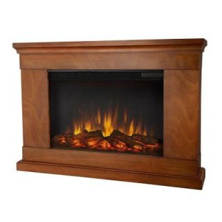 Real Flame Jackson 38 in. Slim Line Wall Hung Electric Fireplace in Pecan 760E P