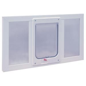 Ideal Pet Products 7.5 in. x 10.5 in. Medium Chubby Cat Plastic Pet Door for Installation Into 36 in. Wide Sash Window 36VSWCK
