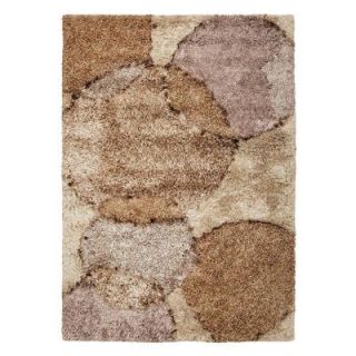 Kas Rugs Shag Finesse 5 Beige/Brown 3 ft. 3 in. x 5 ft. 3 in. Area Rug OPT110533X53