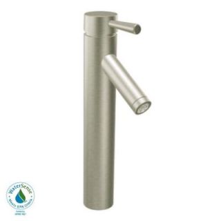 MOEN Level Single Hole 1 Handle Low Arc Bathroom Vessel Faucet in Brushed Nickel 6111BN