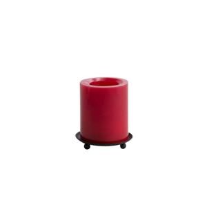 Home Decorators Collection 4 in. H Smooth Red Flameless Candle Pillar 1197310110