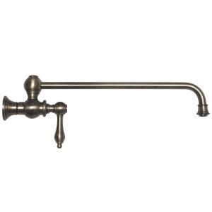 Whitehaus Vintage III Wall Mounted Potfiller with Lever Handle in Brushed Nickel WHKPFSLV3 9000 BN