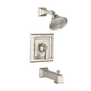 American Standard Town Square 1 Handle Tub and Shower Faucet Trim Kit in Satin Nickel (Valve Not Included) T555.502.295