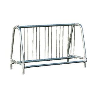 Ultra Play 5 ft. Galvanized Commercial Park Traditional Double Sided Portable Bike Rack 5905P