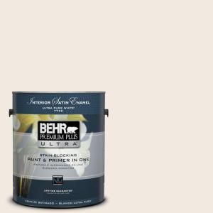 BEHR Premium Plus Ultra 1 gal. #1812 Swiss Coffee Satin Enamel Interior Paint 775001