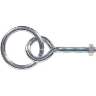 The Hillman Group 3/8 in. x 6 in. Hitching Ring with Eye Bolt Style 2 in. Ring in Zinc Plated (10 Pack) 322340.0