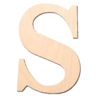 Design Craft MIllworks 8 in. Baltic Birch Classic Wood Letter (S) 47162