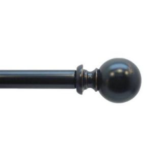 Home Decorators Collection 72 in.   144 in. Oil Rubbed Bronze 1 in. Classic Ball Rod Set 29 2310 20