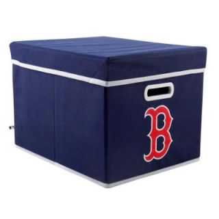 MyOwnersBox MLB STACKITS Boston Red Sox 12 in. x 10 in. x 15 in. Stackable Blue Fabric Storage Cube 12201BOS