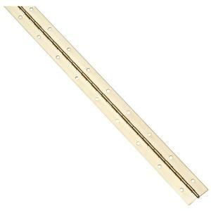 Stanley National Hardware 1 1/2 in. x 48 in. Brass Medium Gauge Continuous Hinge SC311 .25 1.5X48 BR HGE
