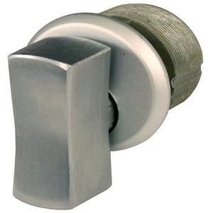 Global Door Controls Oversized Zinc Thumbturn Mortise Cylinder in Aluminum TH1100 ZTO AL