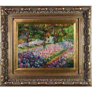 8 in. x 10 in. Artists Garden at Giverny Hand Painted Classic Artwork MON2464 FR 21538X10