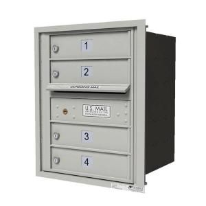 Florence 4C Suite D 4 Compartment Postal Grey Mailbox Module 4CDT6 4PG
