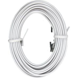 GE 12 ft. 6 Wire Telephone Line Cord with Modular Plugs   White 73698