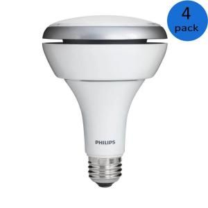 Philips 65W Equivalent Soft White (2700K) BR30 Dimmable LED Flood Light Bulb (E)* (4 pack) 433284