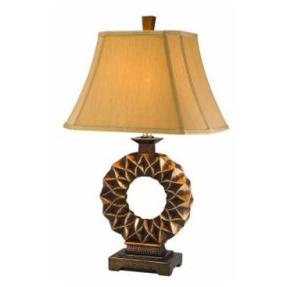 OK LIGHTING 31 in. Antique Brass Western Table Lamp OK 4222T