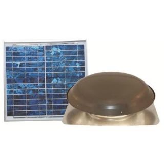 Ventamatic Solar Power Roof Attic Ventilator in Weathered Grey Color with Roof Mounted Solar Panel VXSOLARWGUPS