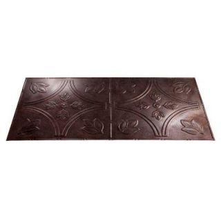 Fasade Traditional 5 2 ft. x 4 ft. Smoked Pewter Lay in Ceiling Tile L71 27