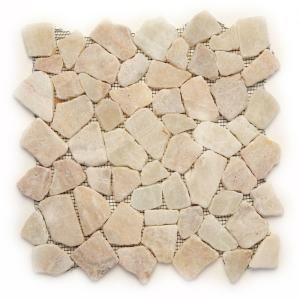 Solistone Indonesian Alor Crystal 12 in. x 12 in. x 6.35mm Natural Stone Pebble Mesh Mounted Mosaic Tile (10 sq. ft. / case) 6004