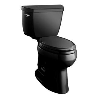 KOHLER Highline Classic Comfort Height 2 Piece 1.6 GPF Elongated Toilet in Black Black DISCONTINUED K 3611 7