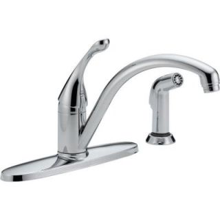 Delta Collins Single Handle Side Sprayer Kitchen Faucet in Chrome 440 DST