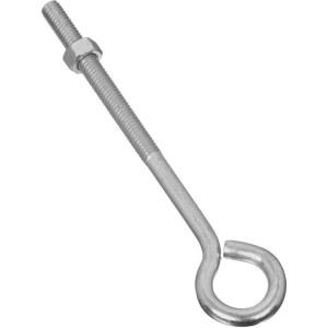 National Hardware 5/16 in. x 6 in. Zinc Plated Eye Bolt with Hex Nut 2160BC 5/16X6 EYE BLTZN