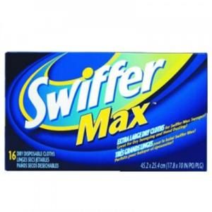 Swiffer Max 17 3/4 x 10 White Dry Refill Cloths 16 Count Box (6 Pack) PGC 37109
