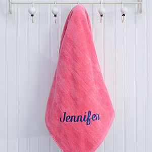 Colorful Embroidered Beach Towel   Name