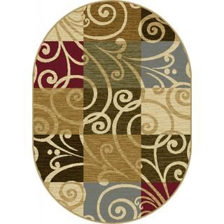 Lagoon Multi Oval Transitional Area Rug