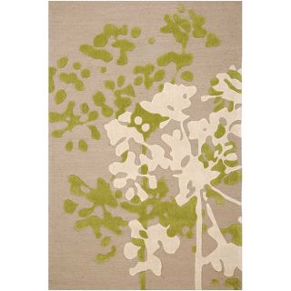 Hand tufted Beige/ Ivory Floral Area Rug (76 X 96)