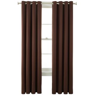 ROYAL VELVET Kathryn Grommet Top Room Darkening Curtain Panel, Chocolate (Brown)