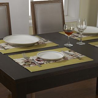 Set Of 4 Country Multi color Floral Placemats