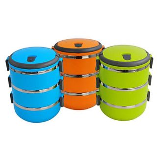 Portable 3 Tier Insulation Bento Lunch Box (Assorted Colors)