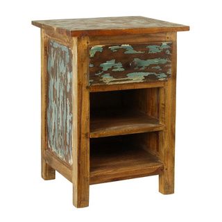 Antique Revival Rustic Lyon Nightstand Multi Size 1 drawer