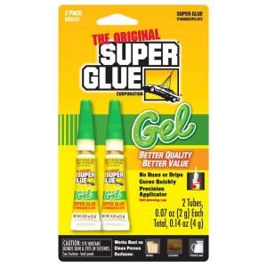 Super Glue .07 oz. Glue Gel, (2) .07 oz. Tubes per card, Case pack of 12 cards SGG22