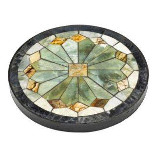 DeckoRail 12 in. Round Tiffany Jade Diamond Garden Stone 116423