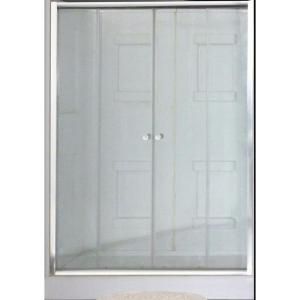Dreamwerks 60 in. x 32 in. x 78 in. Three Piece Clepsydra Shape Shower Wall Kit with 8mm thick Glass Doors AF9813