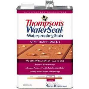 Thompsons WaterSeal 1 gal. Semi Transparent Sequoia Red Waterproofing Stain TH.042831 16