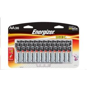 Energizer Max Alkaline AA Battery (36 Pack) E91SBP36H