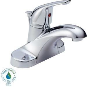 Delta Foundations 4 in. Centerset Single Handle Low Arc Bathroom Faucet in Chrome B510LF