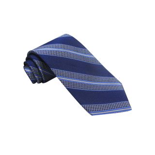 Haggar Textured Stripe Tie, Navy, Mens