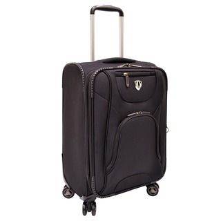 Travelers Choice Black Cornwall 22 inch Honeycomb Carry on Spinner Upright Suitcase