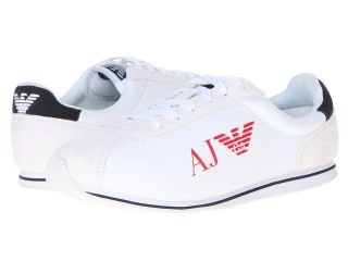 Armani Jeans AJ Logo Trainer Mens Lace up casual Shoes (White)