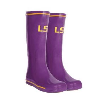 12 in. Rubber NCAA LSU Team Boots Size 9 DISCONTINUED LASU RB W09 FV100