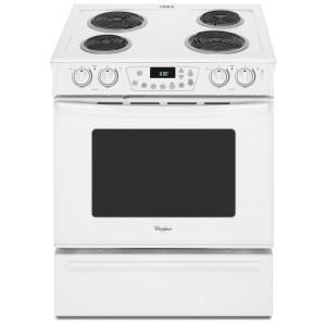 Whirlpool 4.3 cu. ft. Slide In Electric Range with Self Cleaning Oven in White RY160LXTQ