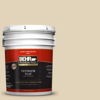 BEHR Premium Plus 5 gal. #760C 3 Wild Honey Flat Exterior Paint 440005