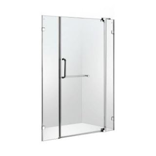 Vigo 48 in. x 54 in. Adjustable Frameless Pivot Shower Door in Chrome with Clear Glass VG6042CHCL54
