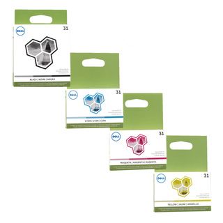 Dell 31 Black, Cyan, Magenta And Yellow Ink Cartridges (pack Of 4)