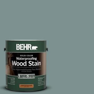 BEHR 1 Gal. #SC 119 Colony Blue Solid Color Waterproofing Wood Stain 21101